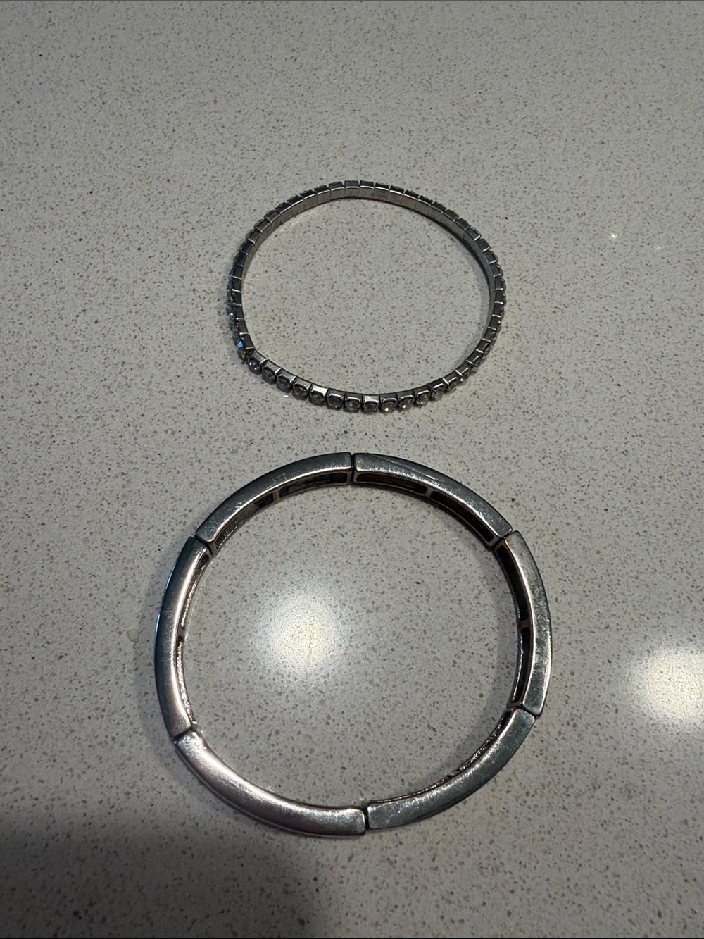 Lane Bryant Silver Tone Stretch Bracelet Set